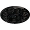 Ekena Millwork Whitman Ceiling Medallion (For Canopies up to 3 3/4"), Hand-Painted Black Pearl, 13"OD x 1 3/8"P CM13WHBPS - alternate 4